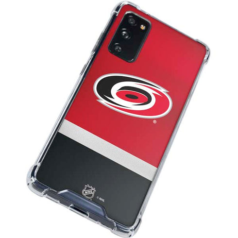 NHL Carolina Hurricanes Jersey Galaxy S20 FE Clear Case